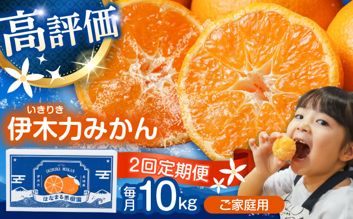 【2回定期便】※【11月より発送／先行予約】 伊木力みかん (家庭用) 10kg / みかん ミカン 蜜柑 柑橘 フルーツ ふるーつ 果物 くだもの / 諫早市 / 山野果樹園 [AHCF012]