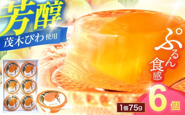 【年内配送】(12/23入金分まで)長崎特産「茂木びわゼリー」(6個入り) / びわゼリー ゼリー びわ ビワ 枇杷 / 諫早市 / 橋本屋本舗 [AHCP003]