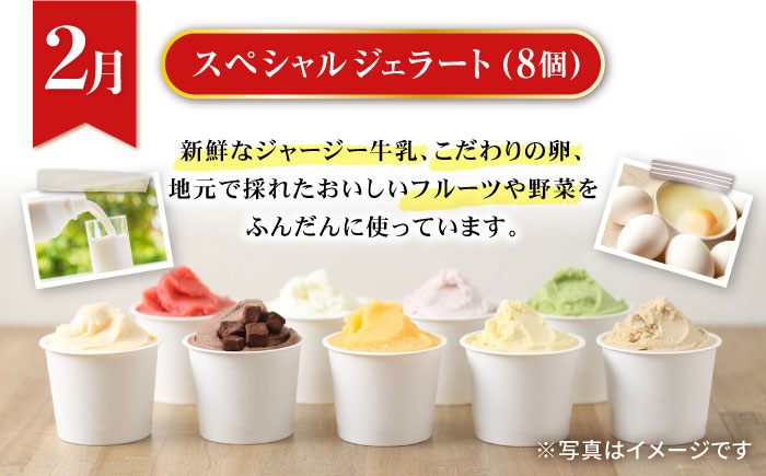 【4回定期便】いちごとスイーツコース（ジェラート・プリン・ジュレ・いちご） / スイーツ すいーつ スイーツ定期便 プリン ジュレ じゅれ ぷりん ジュース アイス あいす アイスクリーム あいすくりーむ ジェラート じぇらーと いちご イチゴ 苺 / 大村市 / おおむら夢ファームシュシュ[ACAA068]