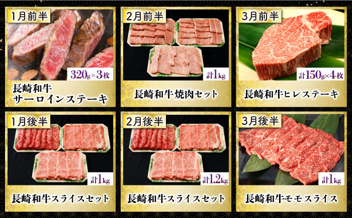 【24回定期便】長崎和牛毎月2回の贅沢すぎるコース（焼肉・鍋・ハンバーグ・ステーキ）総量約23.76kg / 牛肉 ハンバーグ はんばーぐ モモ もも ロース ろーす 肩ロース リブロース りぶろーす すき焼き すきやき しゃぶしゃぶ 焼肉 焼き肉 サーロインステーキ サーロイン さーろいん ステーキ すてーき 小分け 牛肉定期便 / 大村市 / おおむら夢ファームシュシュ[ACAA105]