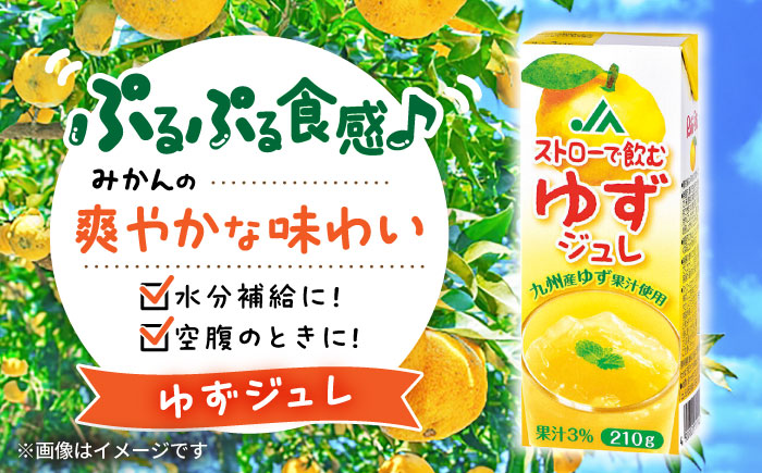 ストローで飲むゆずジュレ 計36本（18本×2ケース）/  ゆず 柚子 ジュレ じゅれ ゆずジュレ ゼリー ゼリージュース 飲むゼリー ジュース じゅーす ゆずジュース 柚子ジュース / 大村市 / 全国農業協同組合連合会長崎県本部 [ACAC027]