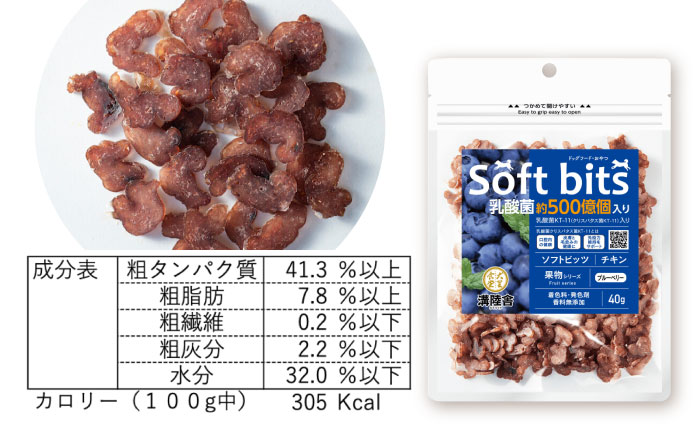 Softbits ドッグフード ブルーベリー（40g×6P）/ ドッグフード 犬 いぬ ドッグ おやつ ペットフード / 大村市 / 株式会社サポート [ACAM009]