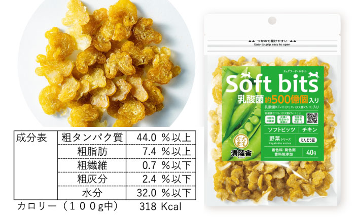 Softbits ドッグフード えんどう豆（40g×6P）/ ドッグフード 犬 いぬ ドッグ おやつ ペットフード / 大村市 / サポート [ACAM015]