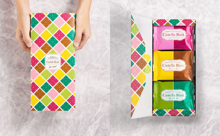 かすてら ラスク (9枚×3箱) 3種 セット プレーン いちご 抹茶 / かすてら 卵 人気 長崎 おやつ / 大村市 / 心泉堂[ACYU014]