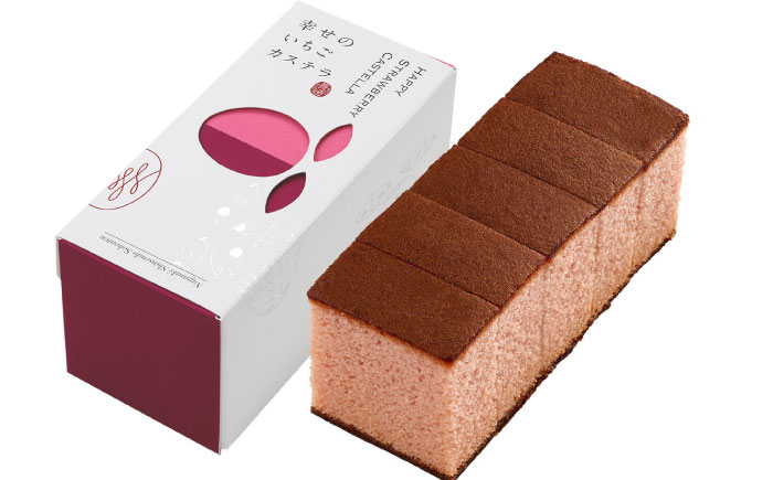 幸せの カステラ 2種 黄色 いちご 計4本 セット 0.3号/ かすてら 卵 人気 長崎 おやつ / 大村市 / 心泉堂[ACYU022]