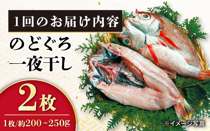 【12回定期便】赤むつ（のどぐろ）一夜干し 約200g～250g×2枚 / アカムツ 赤むつ 赤ムツ のどぐろ ノドグロ 一夜干し 高級魚  干物 ひもの / 大村市 / ナガスイ [ACYQ061]