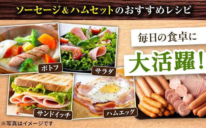 【年内発送】ナルちゃんファーム ハムセット（ロースハム・ウインナー・ソーセージ・フランク）計1.4kg / 豚肉 ロースハム ハム はむ ウインナー ういんなー ソーセージ そーせーじ フランク 小分け / 大村市 / おおむら夢ファームシュシュ[ACAA015]