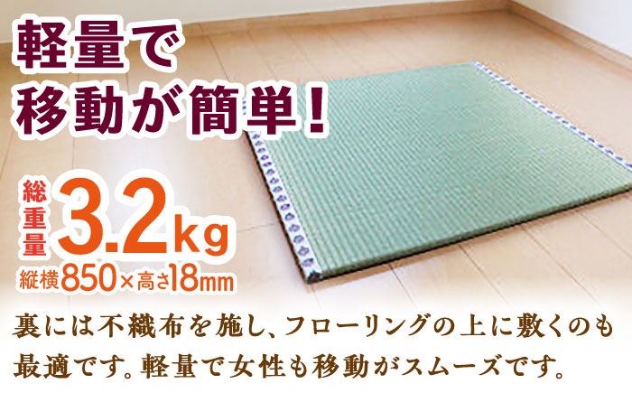 畳屋さんが作った！「わんぱく畳」天然い草半畳タイプ（おむらんちゃん縁）/ 畳 おしゃれ畳 新生活 一人暮らし / 大村市 / 株式会社勝手[ACZJ001]