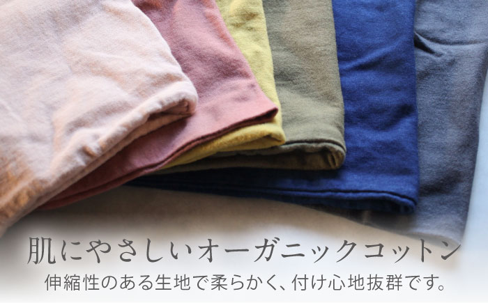 irodori ネックウォーマー兼ヘアバンド 柑子色(こうじ) / 防寒具 防寒対策 綿 100% ギフト 贈答 プレゼント / 大村市 / いすといすと～天然染料染物店～ISTIST[ACZW002]