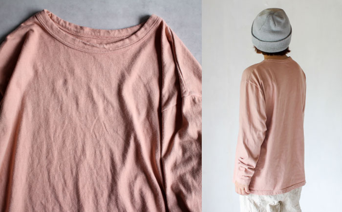 kito オーガニックコットン ロンT 【桜鼠色】 / オーガニック コットン 綿100　手染め 草木染め ロンＴ ロングＴシャツ 長袖 ロングスリーブ トップス ファッション インナー 女性用 レディース ギフト 贈答 プレゼント / 大村市 / ISTIST [ACZW039]