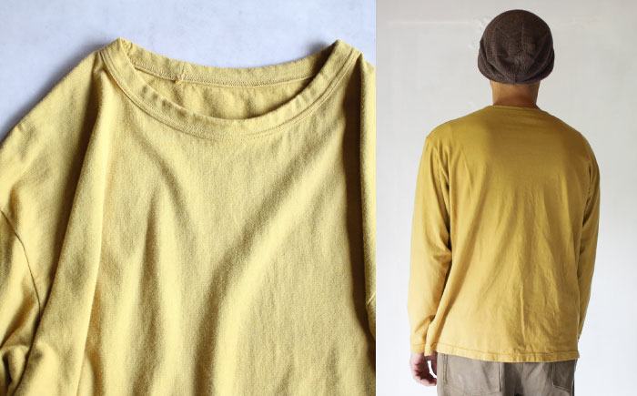 kito オーガニックコットン ロンT 【柑子色】 / オーガニック コットン 綿100　手染め 草木染め ロンＴ ロングＴシャツ 長袖 ロングスリーブ トップス ファッション インナー 女性用 レディース ギフト 贈答 プレゼント / 大村市 / ISTIST [ACZW040]