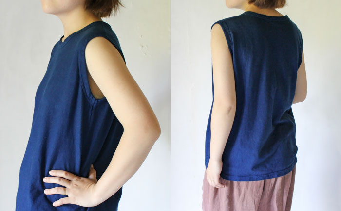 kito オーガニックコットン タンクトップ 【群青色】 / オーガニック コットン 綿100　手染め 草木染め タンクトップ トップス ファッション インナー 女性用 レディース ギフト 贈答 プレゼント / 大村市 / ISTIST [ACZW043]
