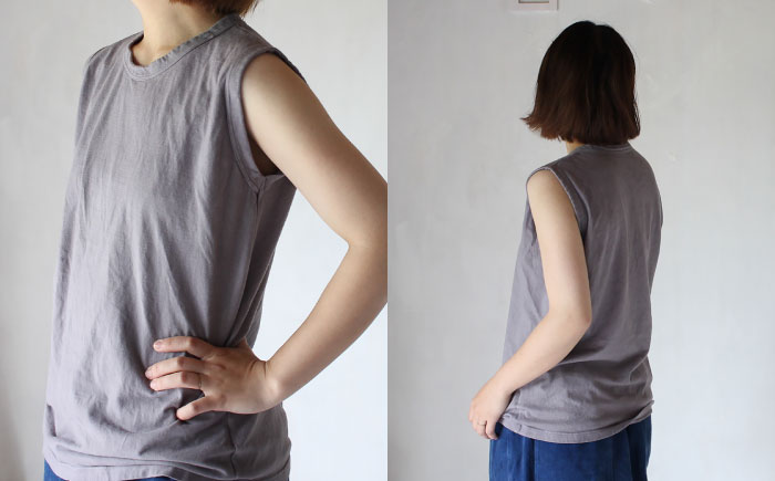 kito オーガニックコットン タンクトップ 【淡藤色】 / オーガニック コットン 綿100　手染め 草木染め タンクトップ トップス ファッション インナー 女性用 レディース ギフト 贈答 プレゼント / 大村市 / ISTIST [ACZW044]