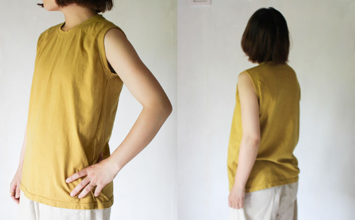 kito オーガニックコットン タンクトップ 【柑子色】 / オーガニック コットン 綿100　手染め 草木染め タンクトップ トップス ファッション インナー 女性用 レディース ギフト 贈答 プレゼント / 大村市 / ISTIST [ACZW045]