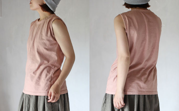 kito オーガニックコットン タンクトップ 【桜鼠色】 / オーガニック コットン 綿100　手染め 草木染め タンクトップ トップス ファッション インナー 女性用 レディース ギフト 贈答 プレゼント / 大村市 / ISTIST [ACZW046]
