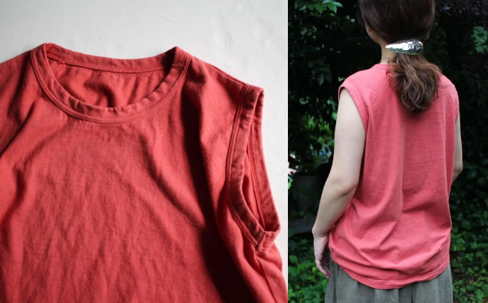 kito オーガニックコットン タンクトップ 【紅梅色】 / オーガニック コットン 綿100　手染め 草木染め タンクトップ トップス ファッション インナー 女性用 レディース ギフト 贈答 プレゼント / 大村市 / ISTIST [ACZW048]