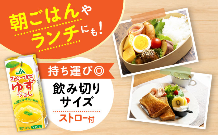 ストローで飲むゆずジュレ 計36本（18本×2ケース）/  ゆず 柚子 ジュレ じゅれ ゆずジュレ ゼリー ゼリージュース 飲むゼリー ジュース じゅーす ゆずジュース 柚子ジュース / 大村市 / 全国農業協同組合連合会長崎県本部 [ACAC027]