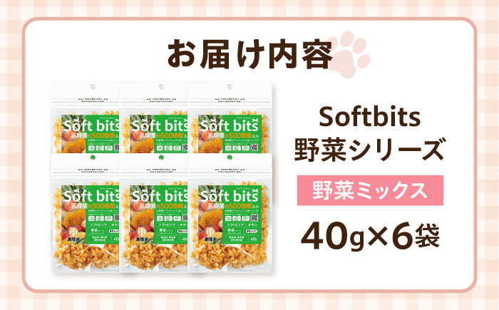 Softbits ドッグフード 野菜ミックス（40g×6P）/ ドッグフード 犬 いぬ ドッグ おやつ ペットフード / 大村市 / サポート [ACAM021]