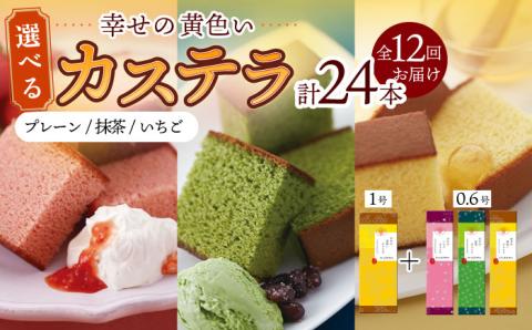 【毎月（全12回）お届け】 幸せの 黄色い カステラ 食べ比べ 選べる 2本 詰合せ / かすてら 卵 人気 長崎 おやつ / 大村市 / 心泉堂[ACYU018]