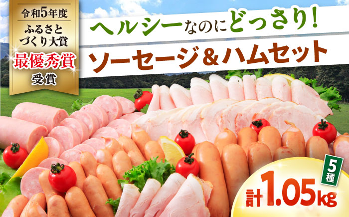 ナルちゃんファーム ハムセット1.05kg sp / ウインナー ハム 食べ比べ 詰め合わせ / 大村市 / おおむら夢ファームシュシュ [ACAA298]