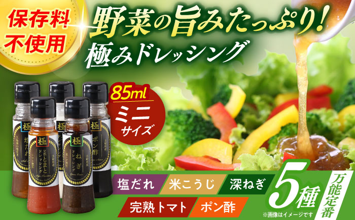 長崎の「極み」ドレッシングミニ 85ml×5本セット 万能定番セット / ドレッシング 調味料 サラダ / 大村市 / おおむら夢ファームシュシュ [ACAA401]