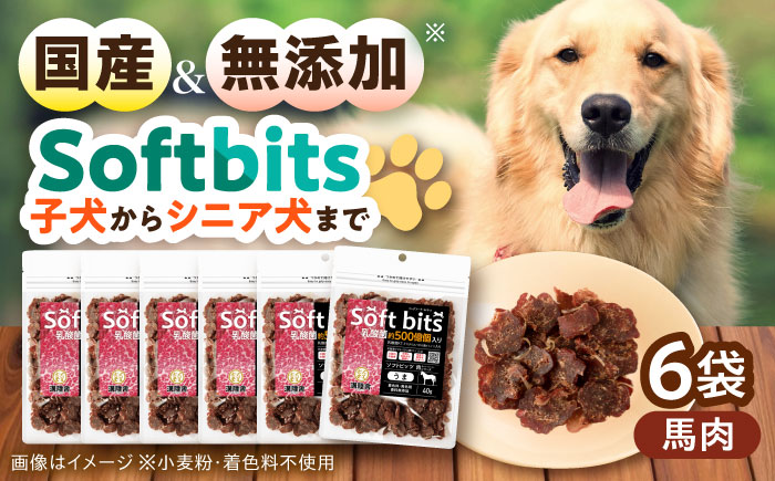 Softbits ドッグフード 馬（40g×6P）/ ドッグフード 犬 いぬ ドッグ おやつ ペットフード / 大村市 / サポート [ACAM008]