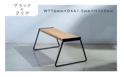 ベンチ　ブラック×クリア【G0-012-02CV】
