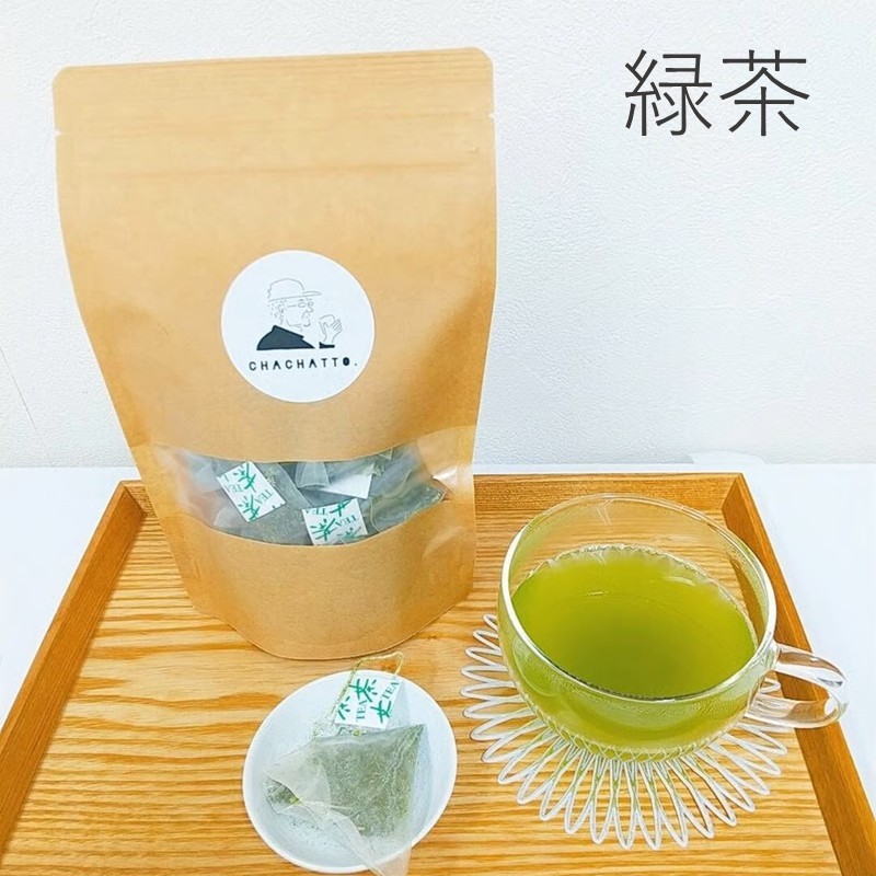 chachatto. 緑茶・ほうじ茶・和紅茶 ひも付きティーバックセット(各3パック) ( 緑茶 ほうじ茶 和紅茶 ティーバック お茶 テトラ型 )【B3-100】