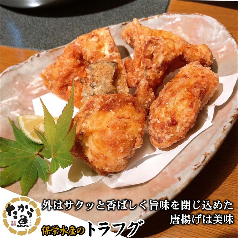 鷹島のうまかトラフグふんわり唐揚げ( トラフグ とらふぐ 唐揚げ 新鮮 簡単 漬け込み醤油 )【C0-075】