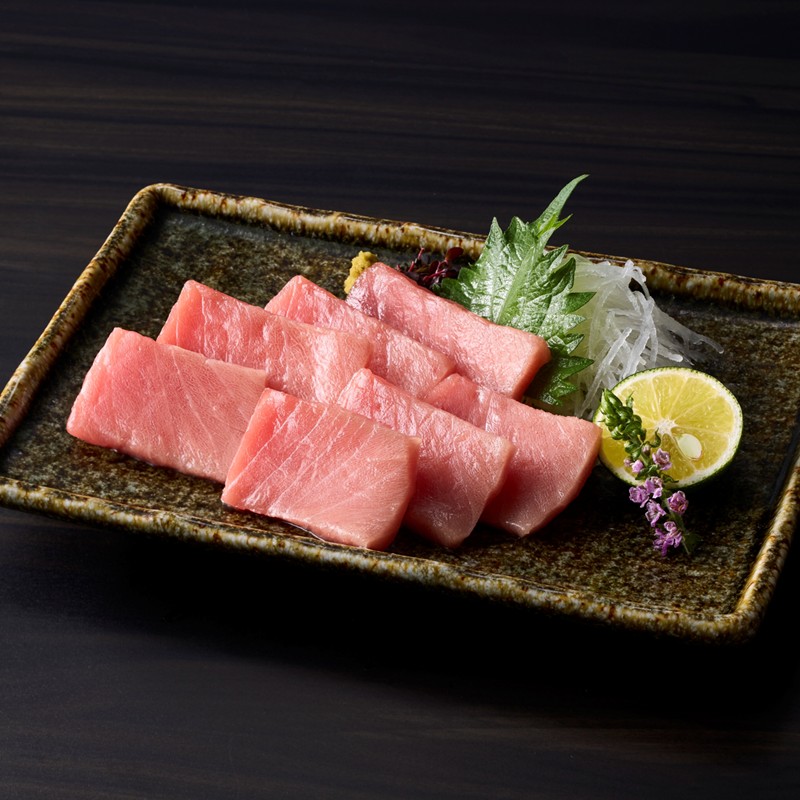 鷹島本まぐろ柵(中トロ・大トロ) 合わせて350g( マグロ まぐろ 中トロ 大トロ 本まぐろ 手軽 おつまみ 柵 流水解凍 )【B8-043】