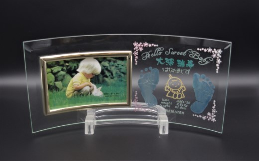 オリジナルオーダー彫刻　フォトフレーム【C6-013】