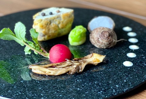 Ｉｒｏｄｏｒｉ　石のプレート 黒【E4-005】