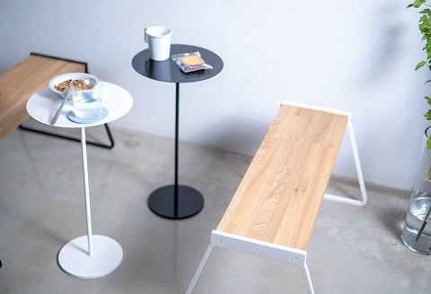 ベンチ　ブラック×クリア【G0-012-02CV】