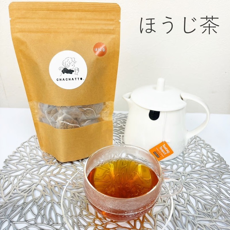 chachatto. 緑茶・ほうじ茶・和紅茶 ひも付きティーバックセット(各1パック) ( 緑茶 ほうじ茶 和紅茶 ティーバック お茶 テトラ型 )【A6-040】