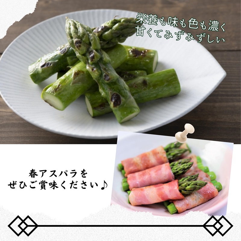 JR九州ファームの春アスパラガス　Lサイズ1kg( 野菜 新鮮 アスパラガス アスパラ 春アスパラ 甘み )【B0-211】