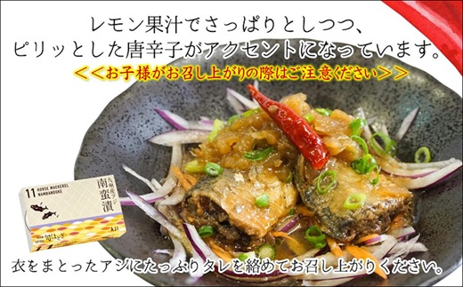 缶詰工場直送 「旬ほとぎ」アジ南蛮漬12缶( ふるさと納税 アジ缶 缶詰 工場直送 あじ ご飯のお供 非常食 保存食 送料無料 )【B0-249】