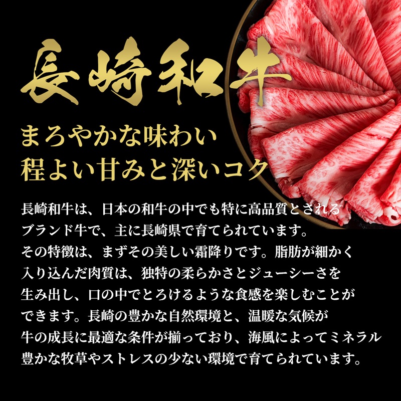 【和牛セレブ】長崎和牛すき焼き・しゃぶしゃぶロース　300g ( 長崎和牛 和牛 すき焼き しゃぶしゃぶ ロース )【C0-066】