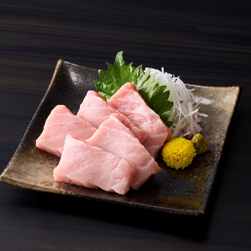 鷹島本まぐろ柵(中トロ・大トロ) 合わせて350g( マグロ まぐろ 中トロ 大トロ 本まぐろ 手軽 おつまみ 柵 流水解凍 )【B8-043】