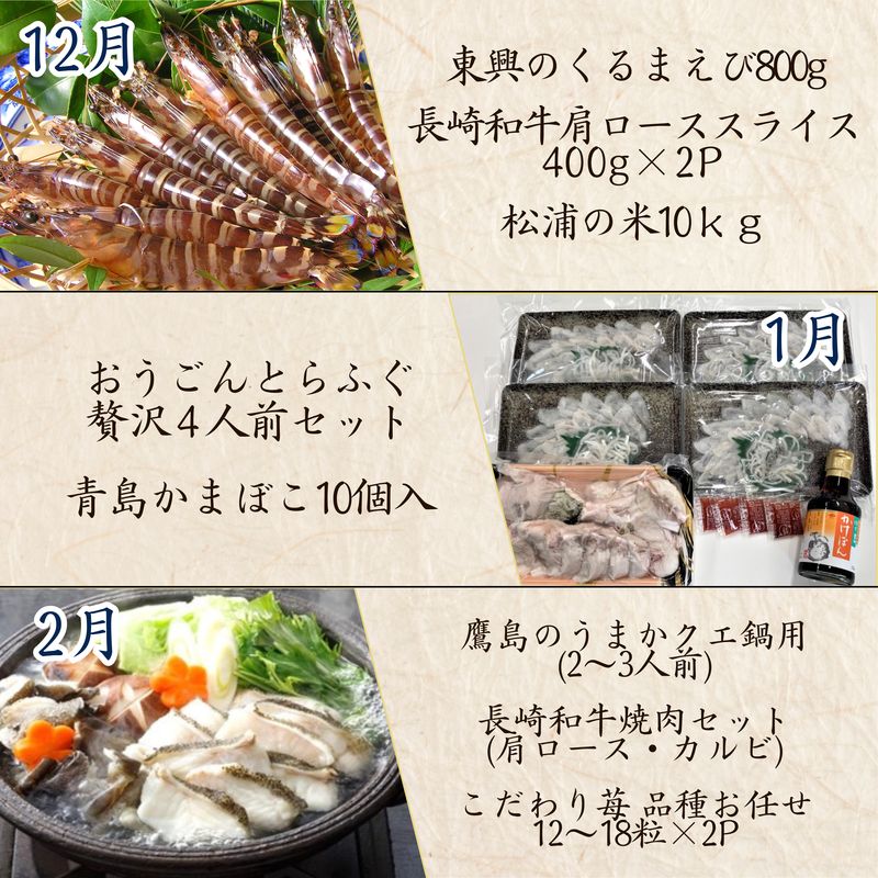 松浦よかとこ玉手箱★2025銀の箱【定期便】( 海の幸 山の幸 詰め合わせ 定期便 美味しい 海産物 野菜 果物 米 肉 果物 松浦市 )【P40-001】