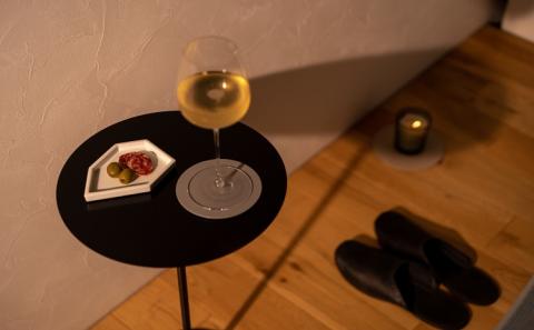 サイドテーブル　ベージュ【F0-017-04CV】