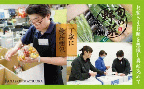 道の駅松浦海のふるさと館『旬のお野菜＋産みたて濃厚玉子6個』の大満足セット！【A8-039】