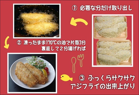 「アジフライの聖地　松浦」体脂肪率10%以上!養殖真あじのふっくらサクサク大判アジフライフィーレ【B3-084】