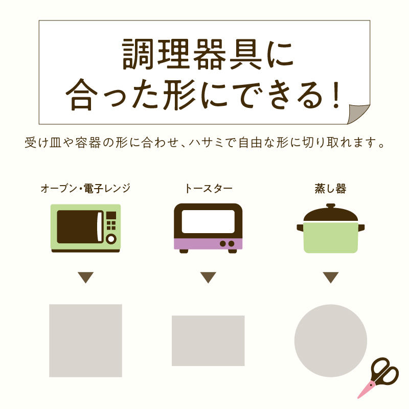焦げ付き汚れの心配なし。くり返し使えるクッキングシート【A8-030】
