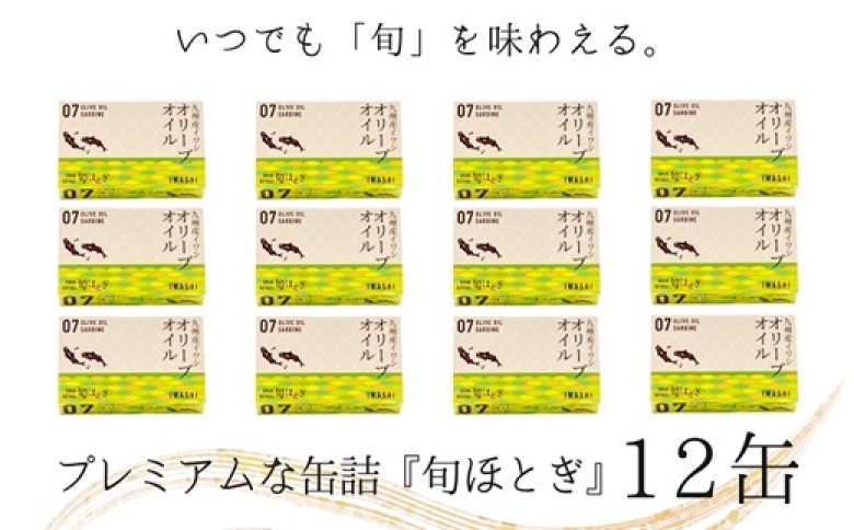 缶詰工場直送 「旬ほとぎ」イワシオリーブオイル12缶( ふるさと納税 イワシ缶 缶詰 工場直送 いわし ご飯のお供 非常食 保存食 送料無料 )【B0-250】