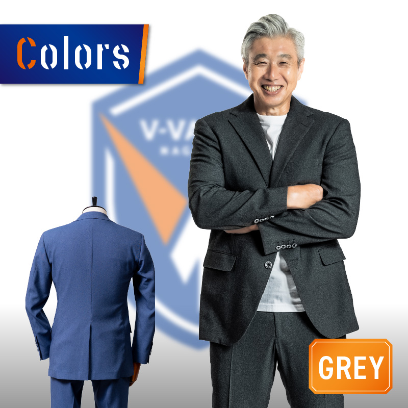 Ⅴファーレン長崎公式スーツ【Grey】 ＬＬサイズ（ スーツ オーダースーツ 長崎 サッカー Ⅴファーレン長崎 ）【L00-007-04CV】