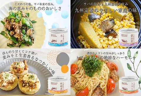 缶詰工場直送　伝統のさば缶「旬ほとぎ」4種類の味わい36缶【D4-017】