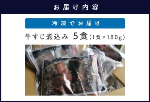 長崎和牛入り 牛すじ煮込み トマト＆九州醤油仕込み 5食入り【B2-106】