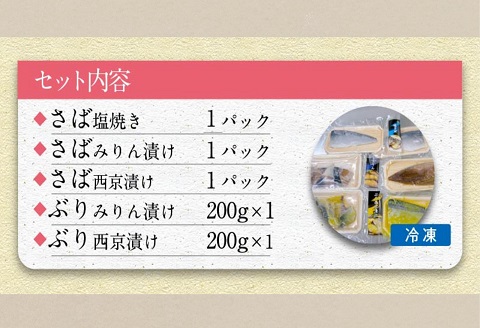 漁協直送！焼き魚5種5袋セット【B0-224】