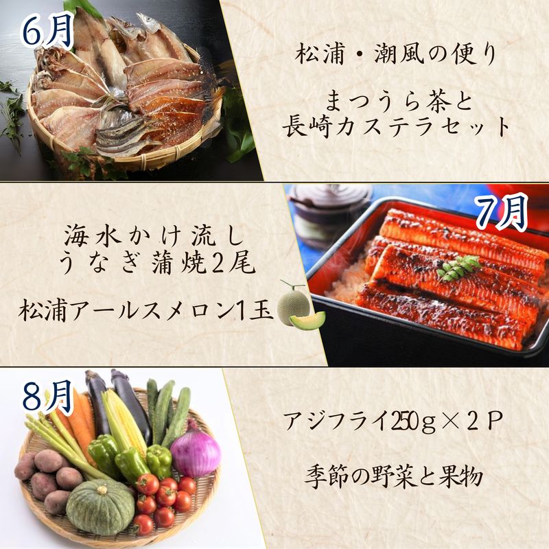 松浦よかとこ玉手箱★2025小箱【定期便】( 海の幸 山の幸 詰め合わせ 定期便 美味しい 海産物 野菜 果物 米 肉 果物 松浦市 )【M00-003】