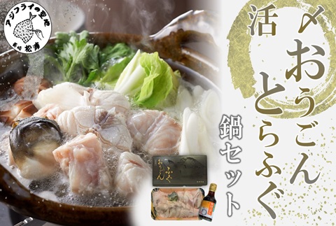 活〆おうごんとらふぐ鍋セット【B9-022】